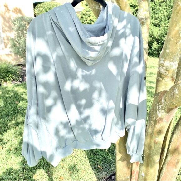 YOUNG FABULOUS & BROKE OVERSIZED HOODIE CROPPED SWEATSHIRT M/L SLATE GREY - Picture 10 of 16